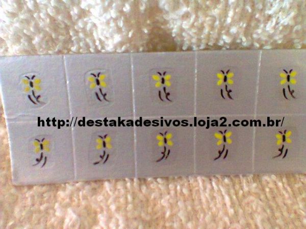 Adesivos para unhas  de bichinhos , borboleta amarela