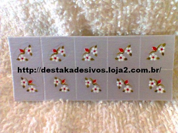 Adesivos para unhas  flores