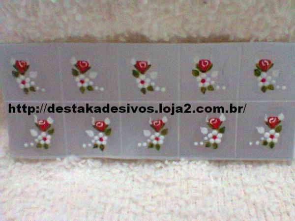 Adesivos para unhas  flores