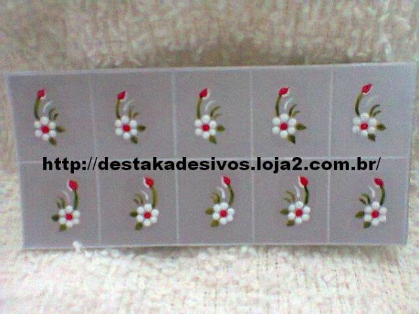 Adesivos para unhas  flores